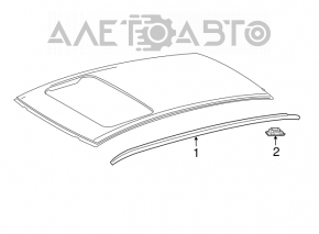 Накладка крыши правая Toyota Camry v70 18-24