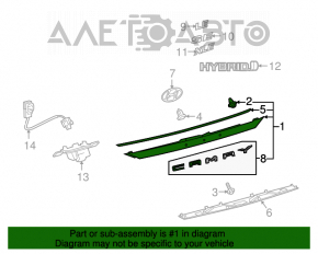 Moldura capacului portbagajului Toyota Camry v70 18-