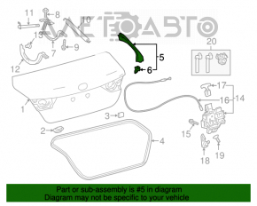 Capacul interior al portbagajului din partea dreapta Toyota Camry V70 18-