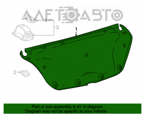 Capacul portbagajului Toyota Camry v70 18- negru