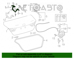 Петля крышки багажника левая Toyota Camry v70 18-