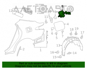 Blocare capac rezervor combustibil Toyota Camry v70 18-