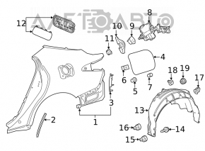 Blocare capac rezervor combustibil Toyota Camry v70 18-