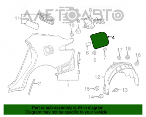 Capacul rezervorului de combustibil Toyota Camry v70 18- cheie