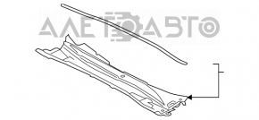 Grila stergatoarelor din plastic pentru Toyota Camry v70 18 - grila este rupta, suportul este deteriorat.