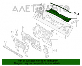 Grila stergatoarelor din plastic Toyota Camry v70 18-