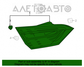 Lampa interioară pentru portbagaj stânga Toyota Camry v70 18- halogen, microfisuri.