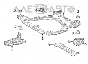 Лопух переднего подрамника задний левый Toyota Camry v70 18-24