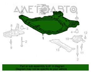 Подрамник передний Toyota Camry v70 18-24 FWD