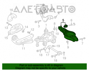 Maneta inferioară pentru arc spate dreapta Toyota Camry v70 18- nou OEM original