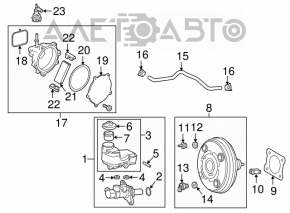 Главный тормозной цилиндр с бачком Toyota Camry v70 18-