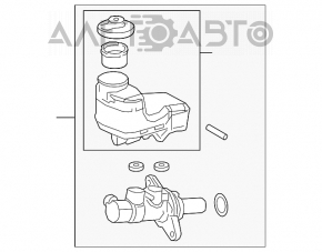 Главный тормозной цилиндр с бачком Toyota Camry v70 18-