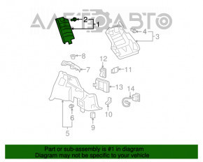 Capotă arc stânga sus Toyota Highlander 08-13 bej.