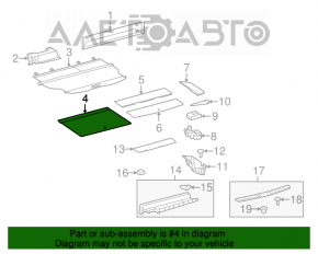 Capota portbagajului din fata Toyota Highlander 08-13 bej.