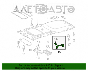 Ручка потолка передняя Toyota Highlander 08-13 беж