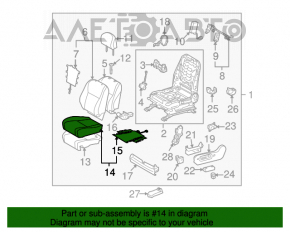 Scaunul șoferului pentru Toyota Highlander 08-13 fără airbag, piele bej