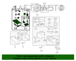 Capacul consolei centrale cu suport pentru pahar Toyota Highlander 08-10 bej