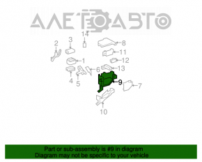 Blocul de siguranțe sub capotă Toyota Highlander 08-13 hibrid