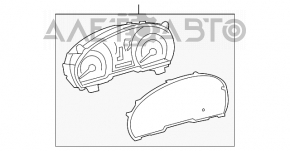 Tabloul de bord Toyota Highlander 08-13 SUA hibrid