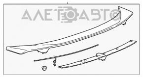 Спойлер крышки багажника Chevrolet Camaro 16- кабриолет