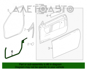 Уплотнитель дверного проема передний правый низ Chevrolet Camaro 16- кабрио