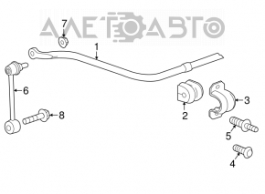 Stabilizator spate pentru Chevrolet Camaro 16-20mm