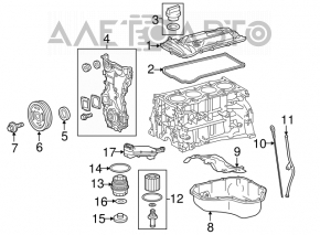 Receptorul de ulei al motorului Toyota Camry V50 12-14 2.5 SUA 2AR-FE nou OEM original