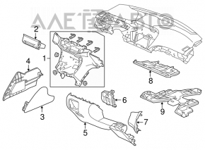 Накладка колени водителя Honda Accord 13-17 беж