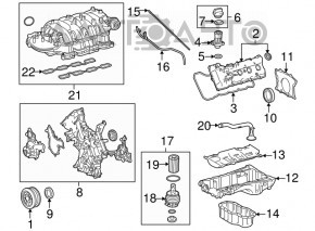 Baia de ulei Toyota Sequoia Tundra 08-16 5.7 3URFE nou original OEM