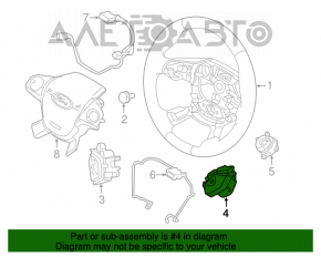 Кнопки управления на руле правые нижние Ford Escape MK3 13-16 дорест