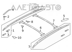 Рейлинги продольные Ford Escape MK3 13-19 черные