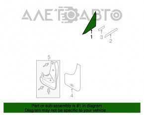 Moldura aripii dreapta Ford Focus mk3 11-18 crom, zgârieturi