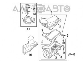 Corpul filtrului de aer Ford Mustang mk6 15- 3.7