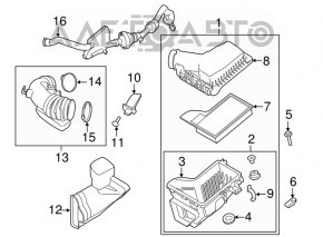 Receptor de aer Ford Mustang mk6 15- 3.7, 5.0