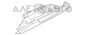 Подушка безопасности airbag коленная водительская левая Ford Mustang mk6 15-17 черн ржавая