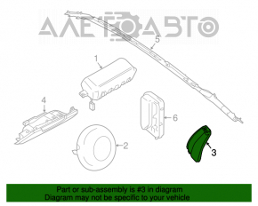 Airbagul pentru scaunul din stânga al modelului Ford Mustang mk6 15-