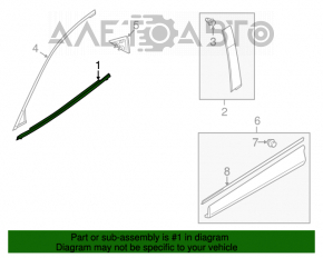 Moldură ușă-sticlă dreapta față centrală Mazda CX-5 13-16