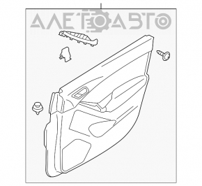 Capacul ușii, cartela frontală stânga Mazda CX-5 13-16 negru.