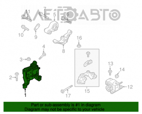 Pernele motorului dreapta Mazda CX-5 13-16 2.0