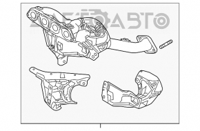 Коллектор выпускной с катализатором Mazda CX-5 13-16 FWD 2.0