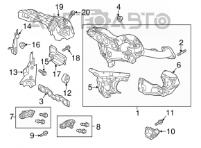 Colectorul de evacuare cu catalizator pentru Mazda CX-5 13-16 FWD 2.0