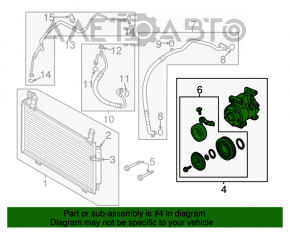 Компрессор кондиционера Mazda 3 14-16 BM дорест