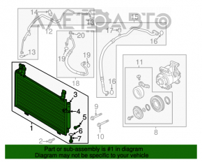 Radiatorul condensatorului de aer condiționat Mazda CX-5 13-16 2.0, 2.5 nou aftermarket