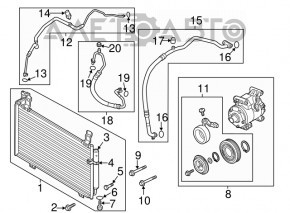 Radiatorul condensatorului de aer condiționat Mazda CX-5 13-16 2.0, 2.5 nou aftermarket