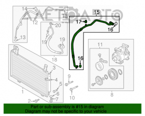 Furtunul de aer condiționat al compresorului de încălzire Mazda CX-5 13-16 2.0, 2.5