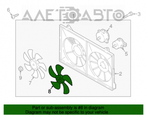 Paletele ventilatorului de răcire stânga Mazda CX-5 13-16