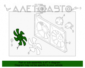 Paletele ventilatorului de răcire dreapta Mazda CX-5 13-16