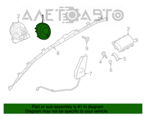 Airbagul de siguranță în volanul șoferului pentru Mazda CX-5 13-16