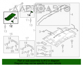 Козырек левый Mazda CX-5 13-16 серый