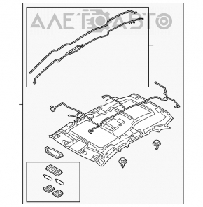 Обшивка потолка Mazda CX-5 13-16 сер под люк